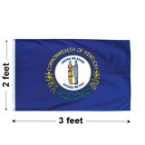 2'x3' Kentucky Nylon Outdoor Flag